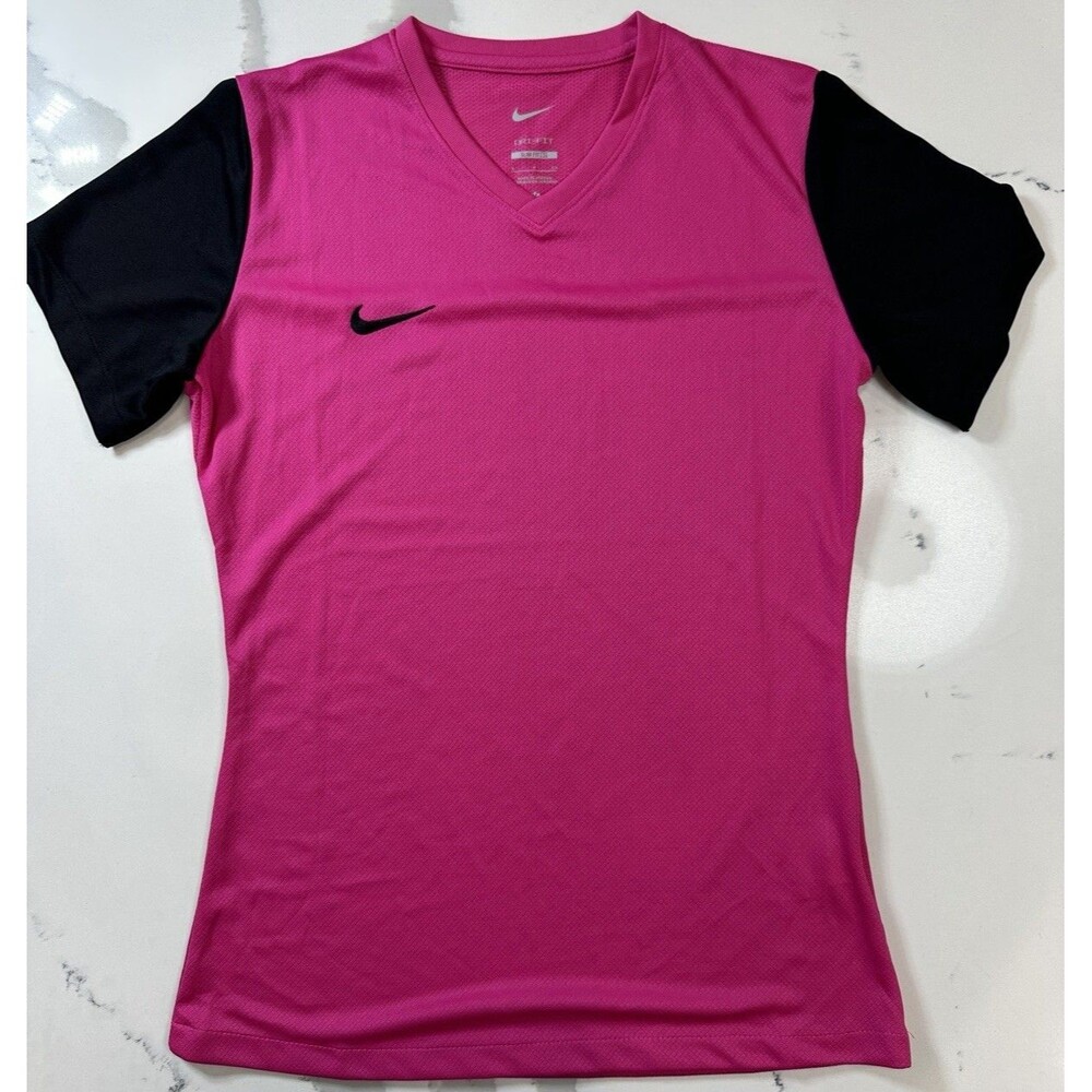 Nike Dri-FIT Pink Short Sleeve Athletic Shirt Slim Fit Women's S Active Gym 339